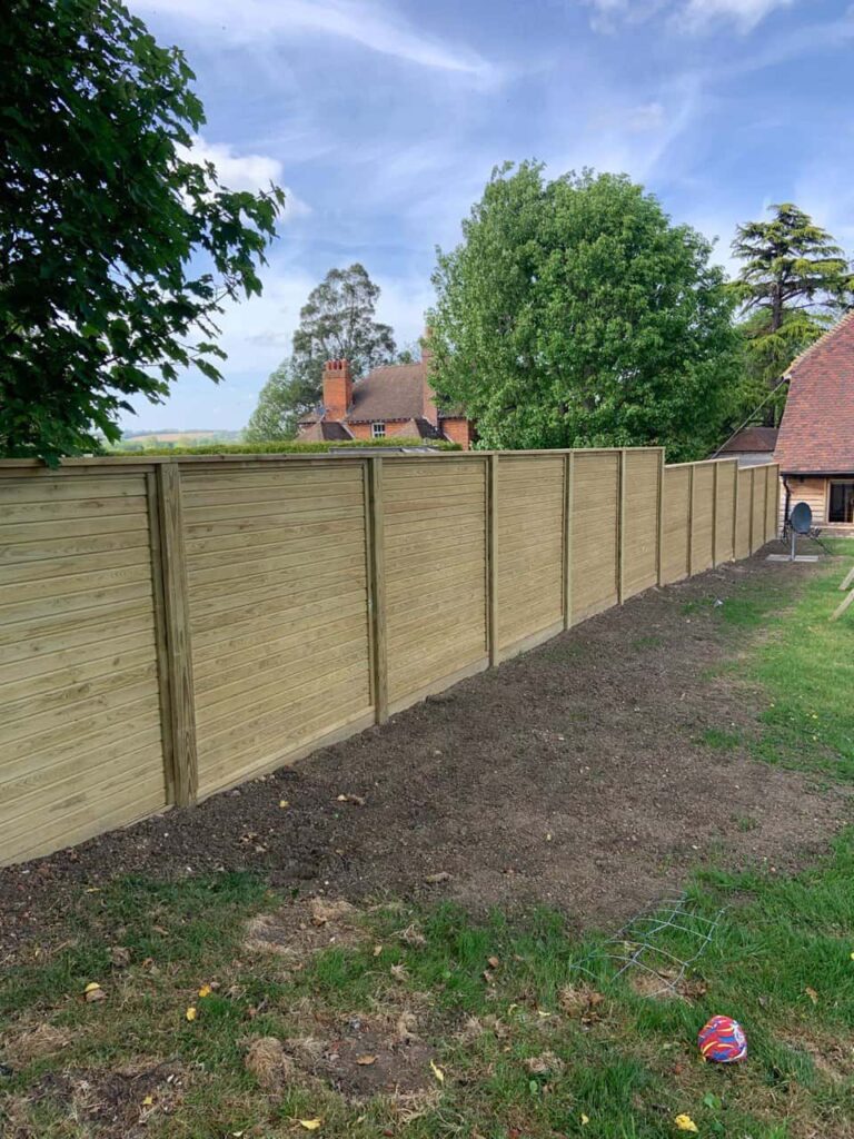 This is a photo of an acoustic fence installed by Fast Fix Fencing Swaffham